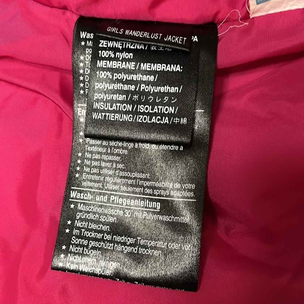 Burton Wanderlust Ski Snowboard Jacket Girls XL Lt. Green Geo Hooded Pink Parka - Picture 4 of 16